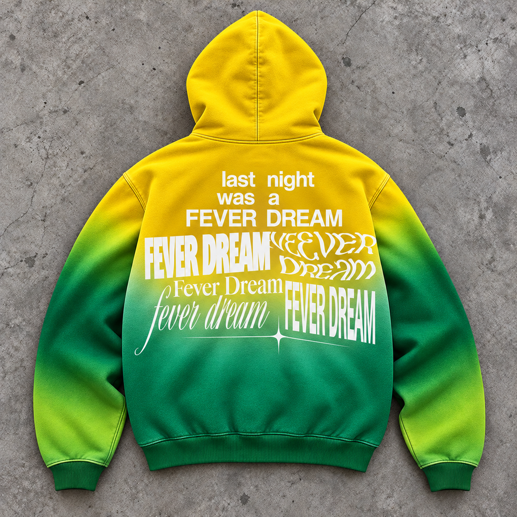 Fever Dream Gradient Graphic Zip Up Hoodie