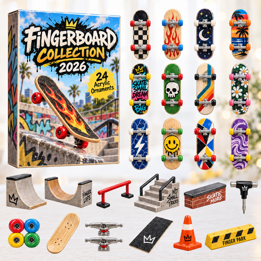 Fingerboard Skatepark Mini Skateboard Advent Calendar 24 Day Gift