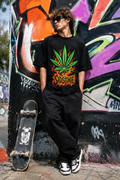 Flaming Weed Graphic T-Shirt