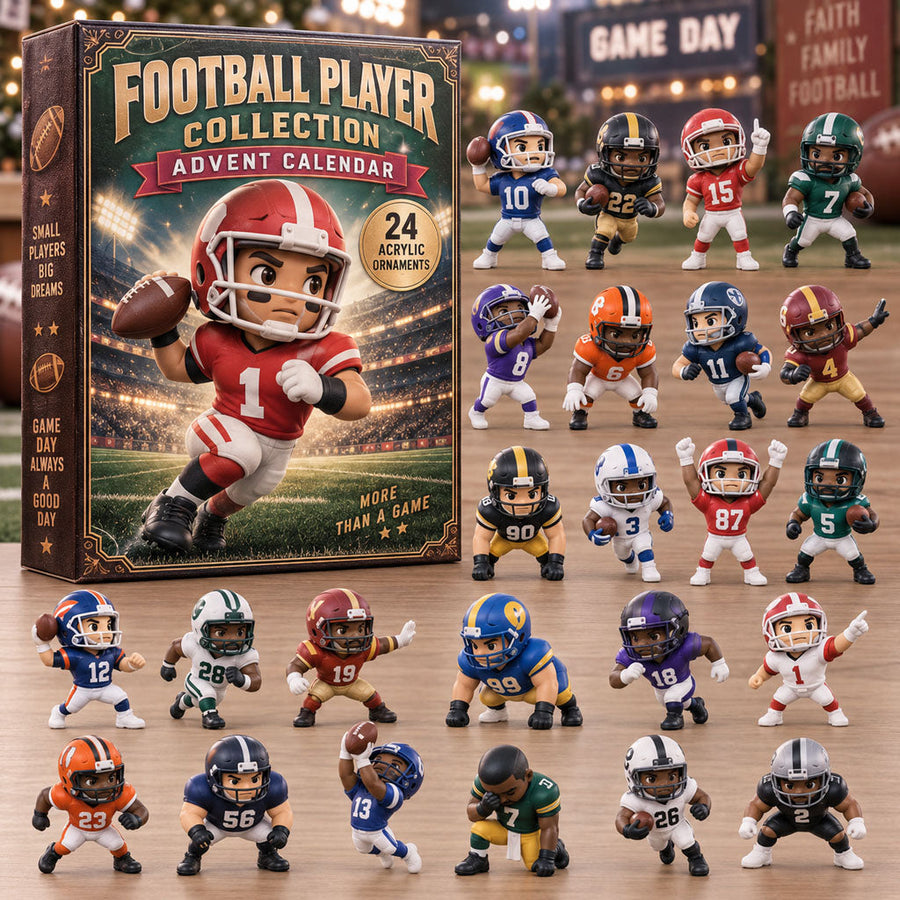 Football Player Collection 24-Day Acrylic Ornament Advent Calendar 2026