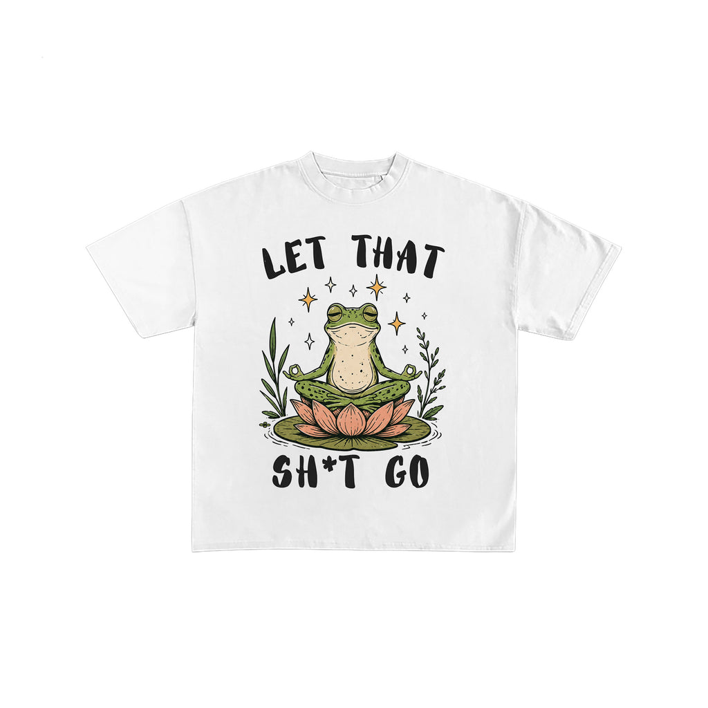 Frog Meditating Let That Sh*t Go Graphic T-Shirt