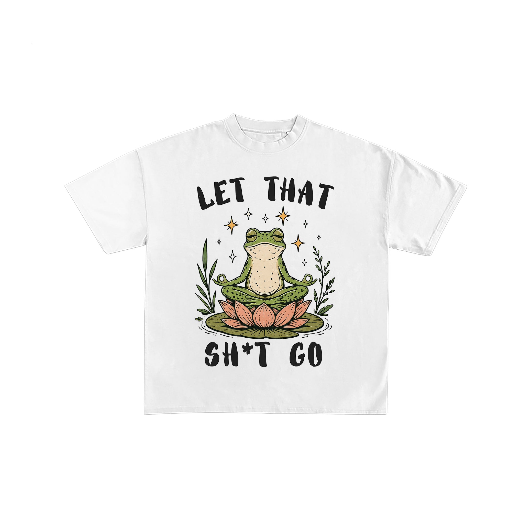 Frog Meditating Let That Sh*t Go Graphic T-Shirt