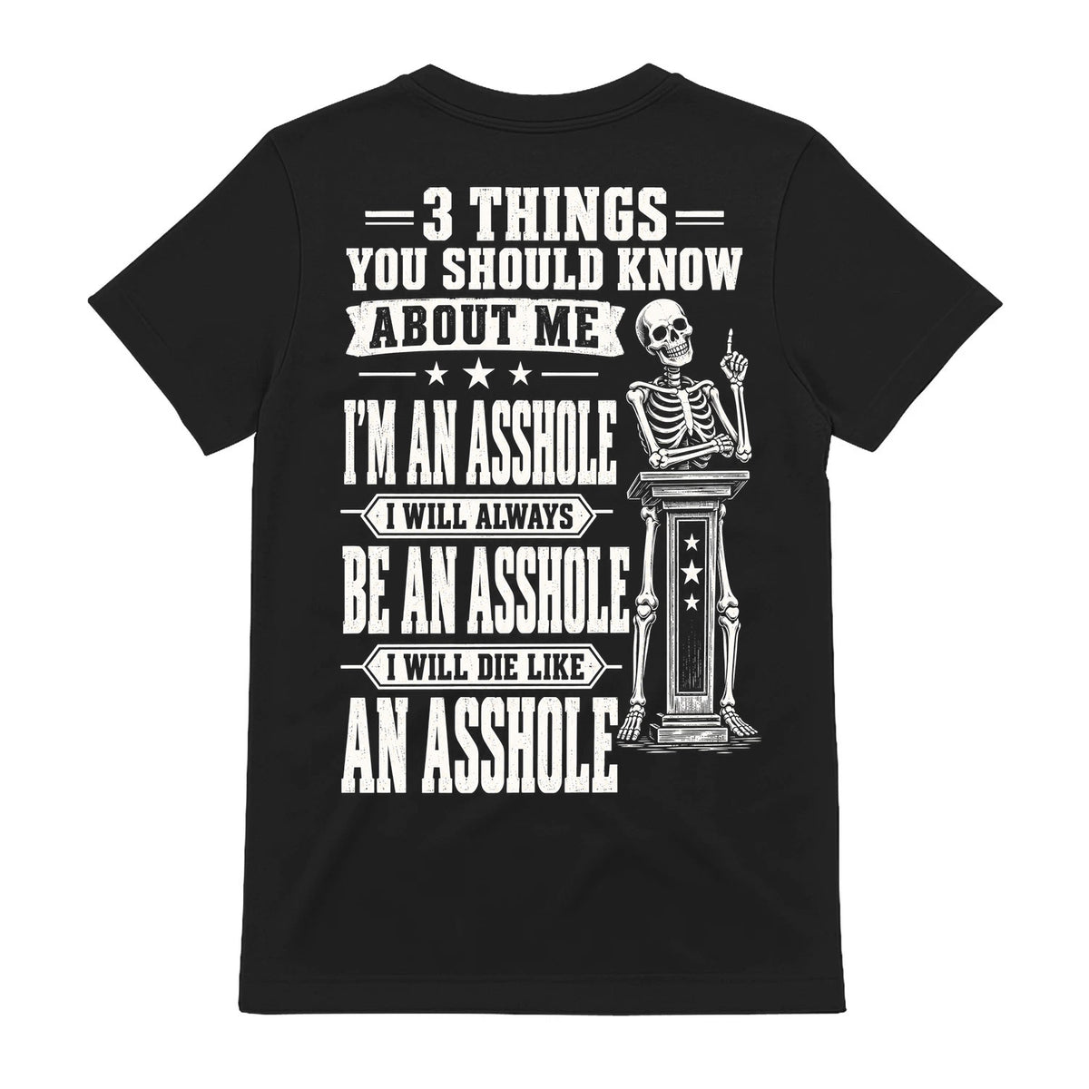 Funny Skeleton Podium Quote T-Shirt