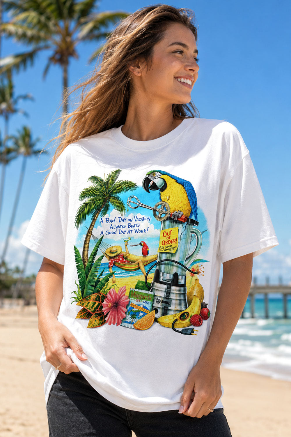 Funny Tropical Vacation Parrot Shirt