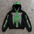 Glow Slime Skeleton Graphic Hoodie