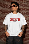 Gods Country Horses Retro White Graphic Tee