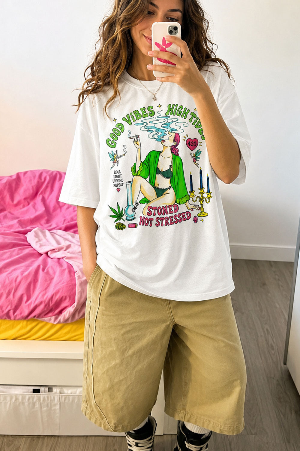 Good Vibes High Tides Stoned Not Stressed T-Shirt