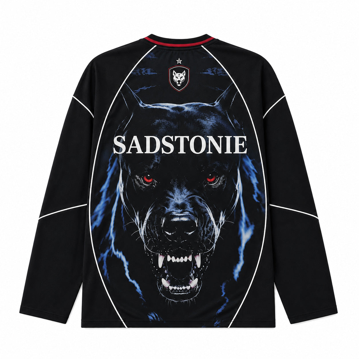 Graphic Doberman Dog Black Long Sleeve Shirt