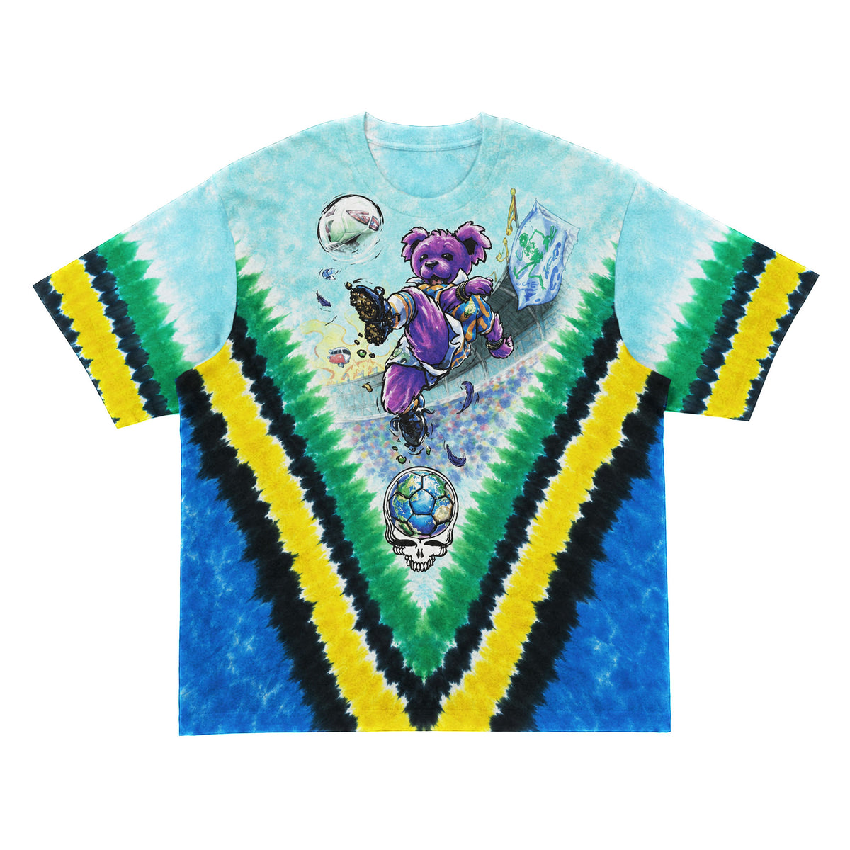 Grateful Dead Soccer Bear Tie Dye Shirt