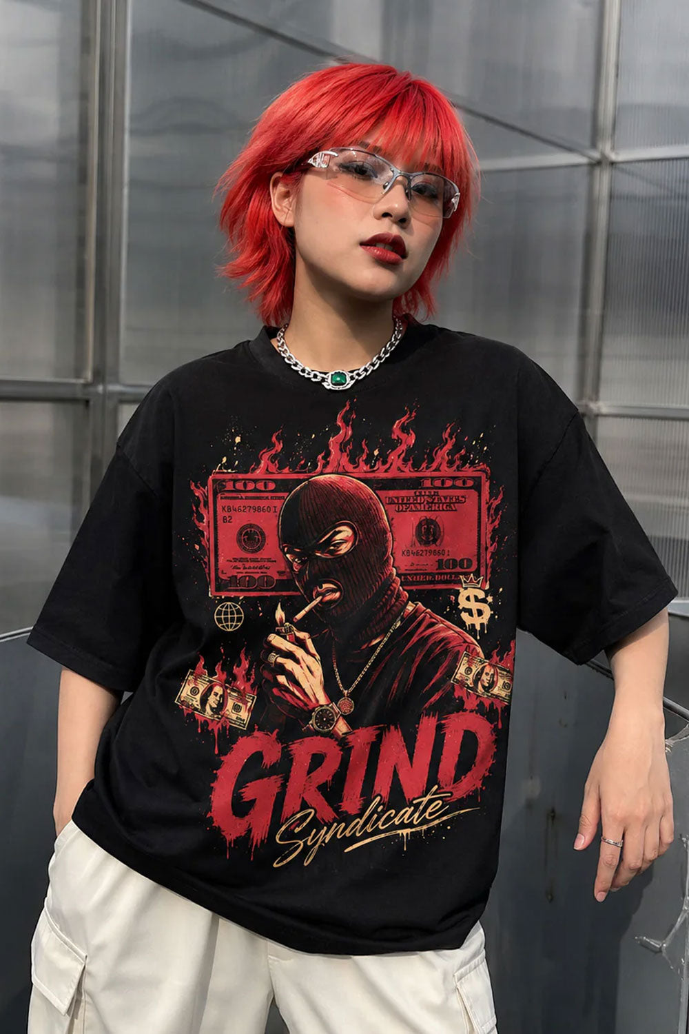 Grind Syndicate Money Graphic Oversized T-Shirt