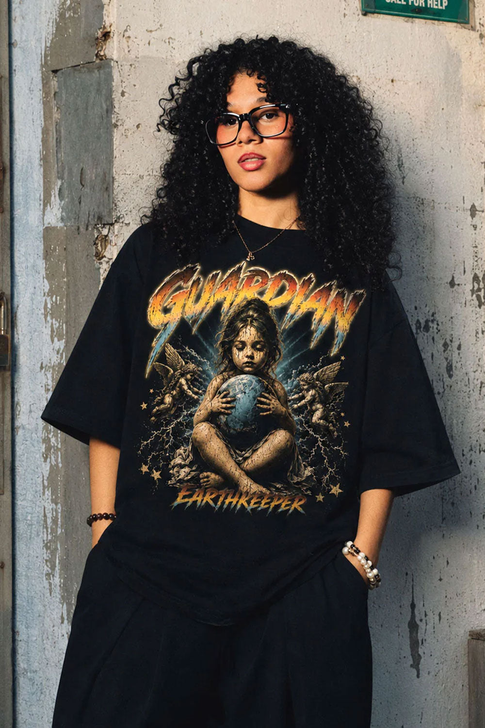 Guardian Earthkeeper Black Graphic T-Shirt