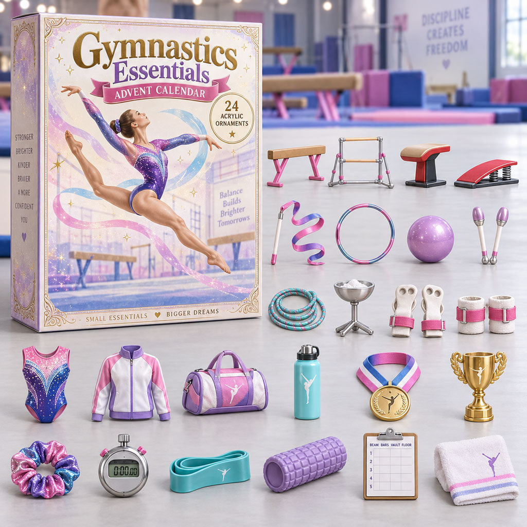 Gymnastics Essentials 24-Day Acrylic Ornament Advent Calendar 2026