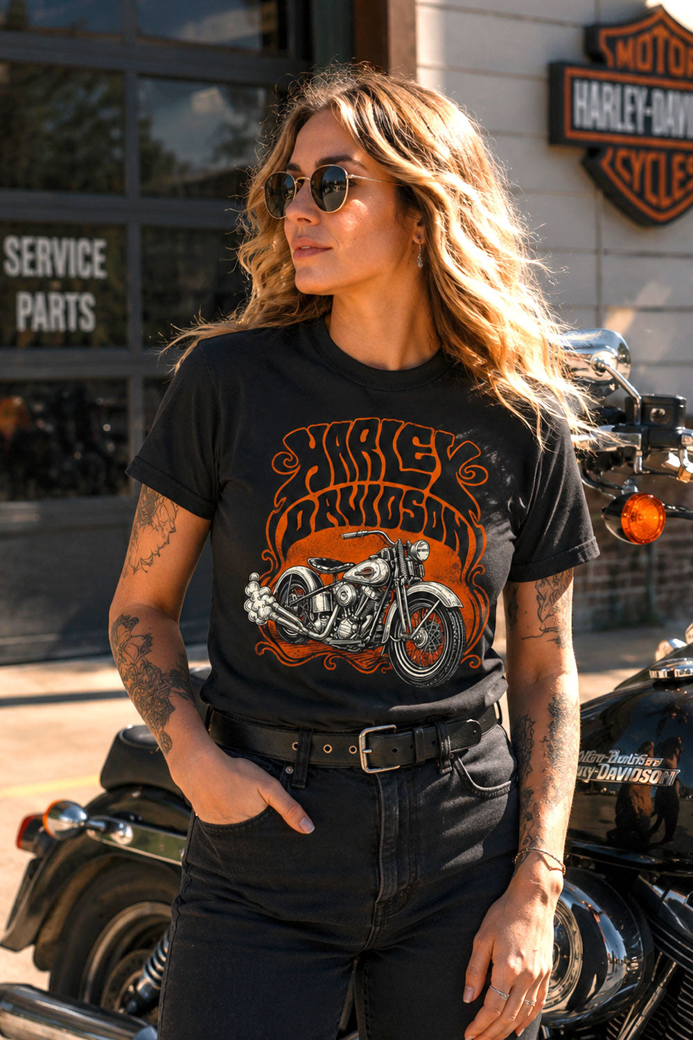 Harley Davidson 70s Psychedelic Chopper Shirt
