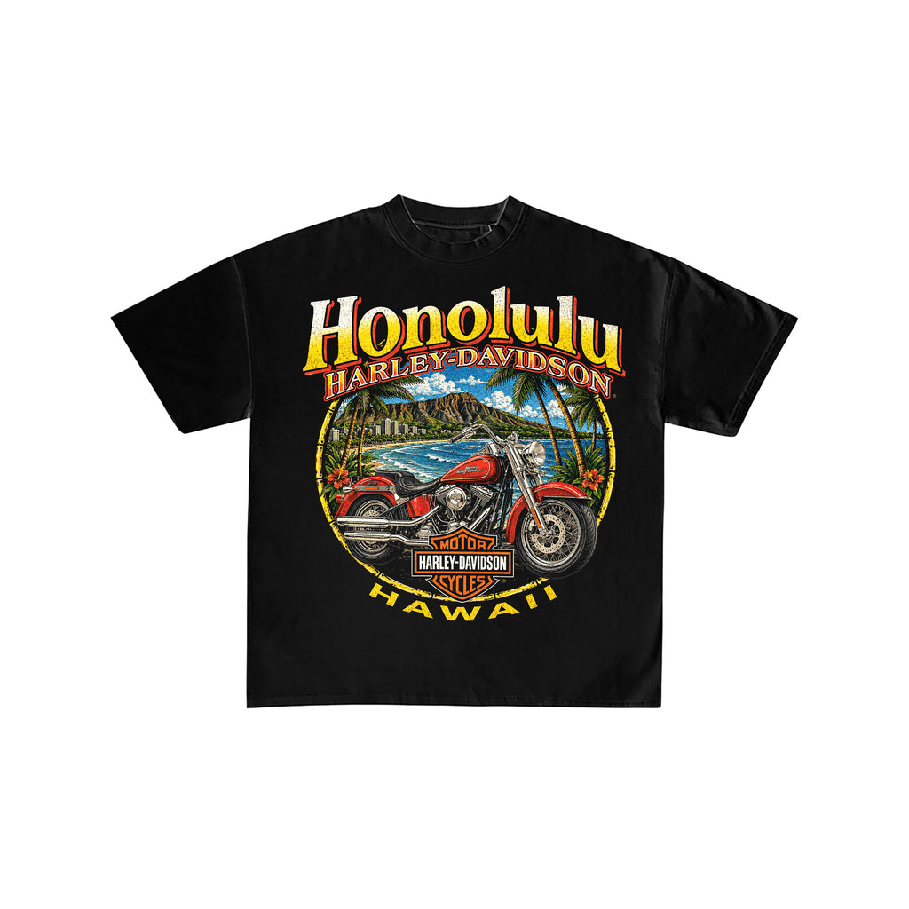 Harley Davidson Honolulu Hawaii Vintage Tee