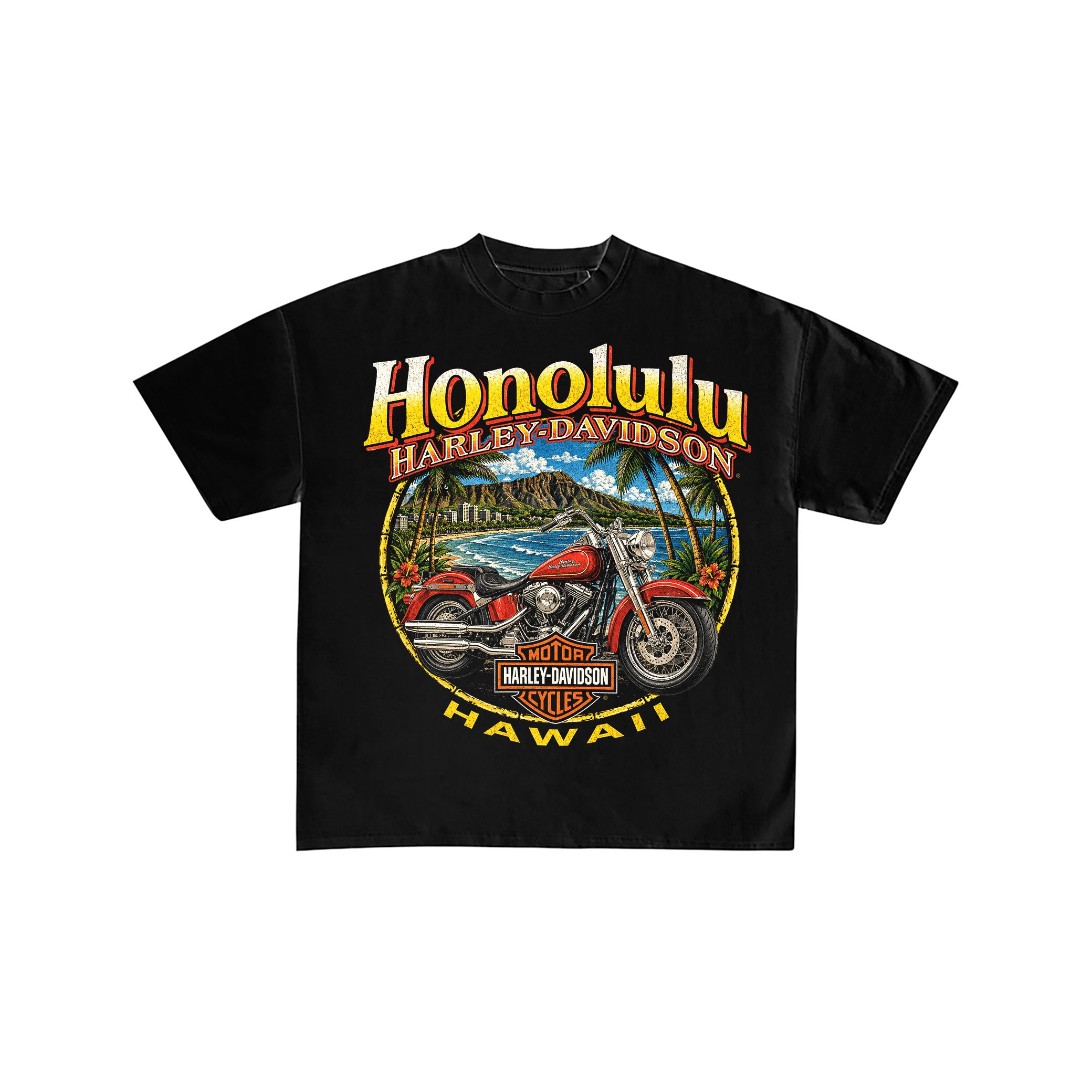 Harley Davidson Honolulu Hawaii Vintage Tee