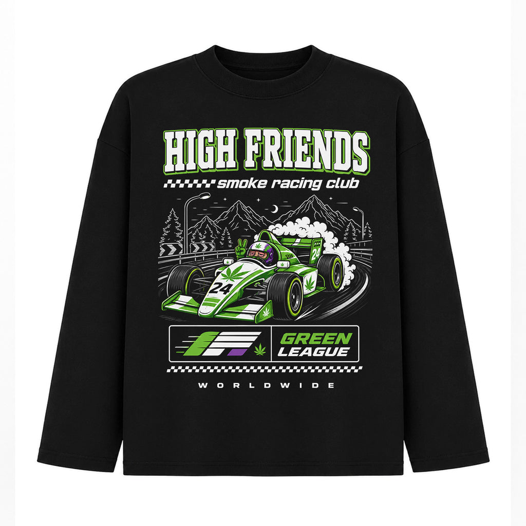 High Friends Smoke Racing Club Long Sleeve Tee