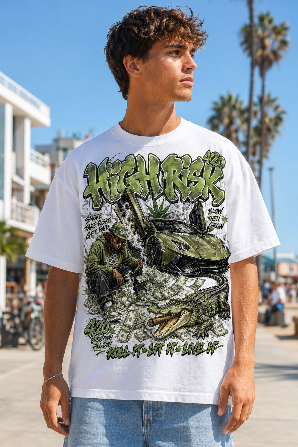 High Risk 420 Supercar Graphic T-Shirt