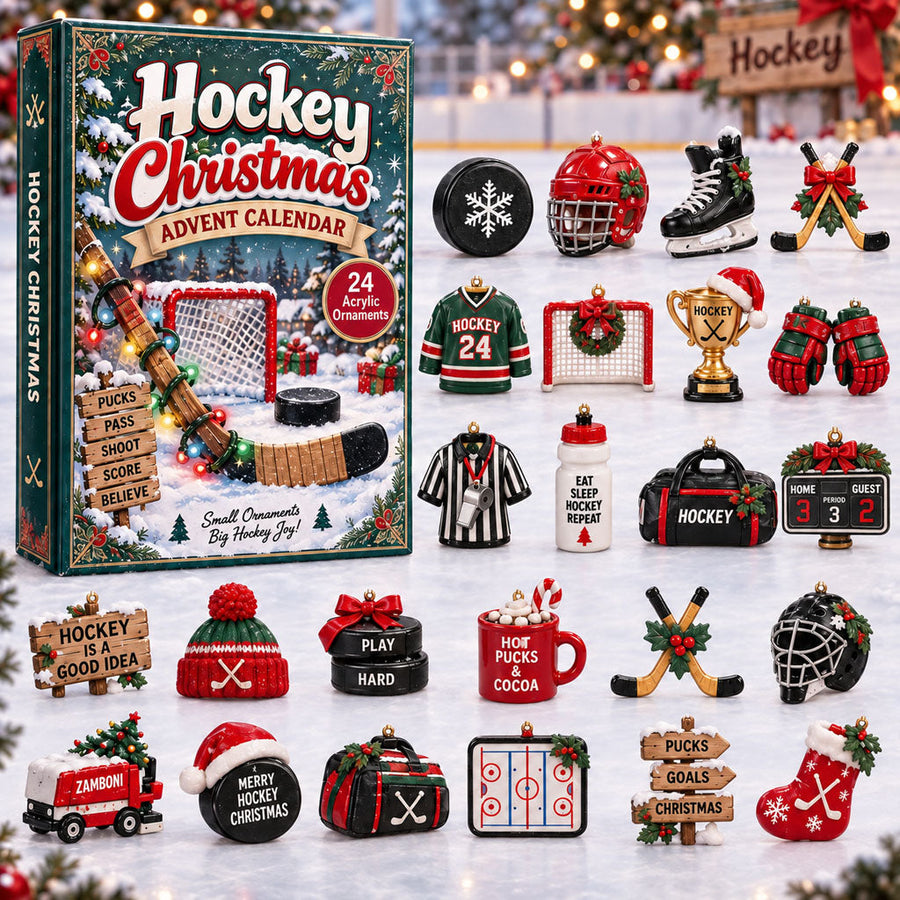 Hockey 24-Day Acrylic Ornament Advent Calendar 2026