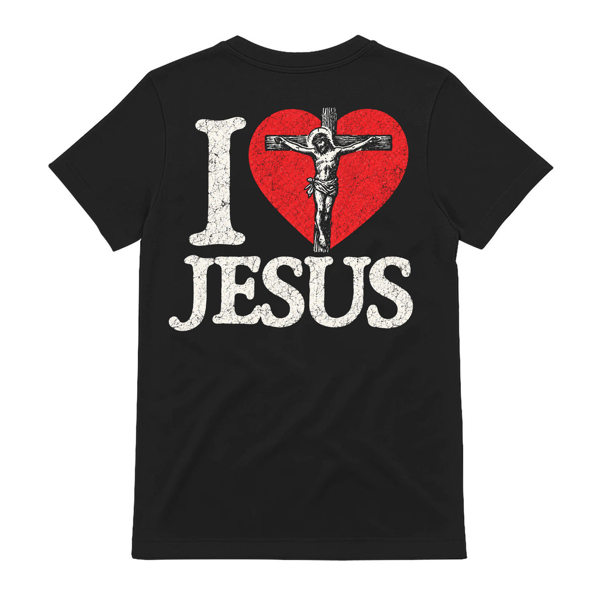 I Love Jesus Heart Cross T-Shirt