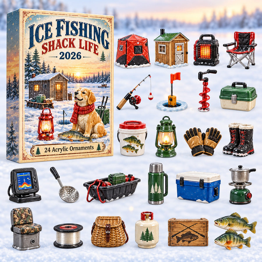 Ice Fishing Shack Life Angler Advent Calendar 24 Day Gift