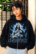 Jesus Holding Lamb Black Zip Hoodie