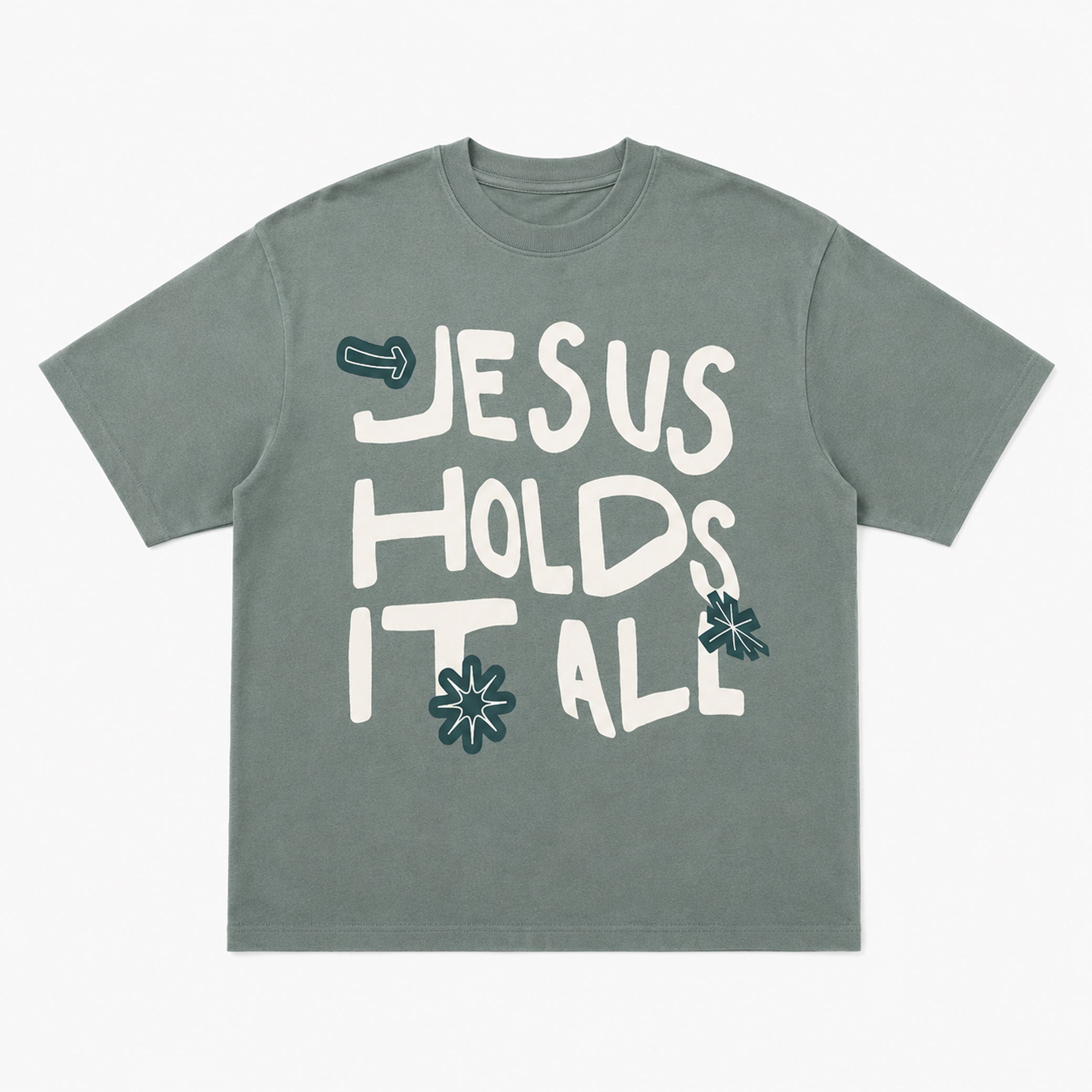 Jesus Holds It All Christian T-Shirt