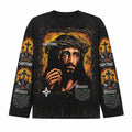 Jesus Sinner Christian Graphic Long Sleeve Shirt