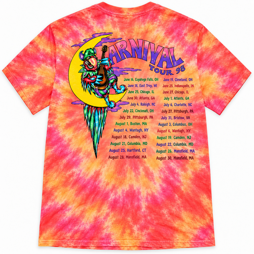 Jimmy Buffett Carnival Tour 98 Tie Dye Shirt