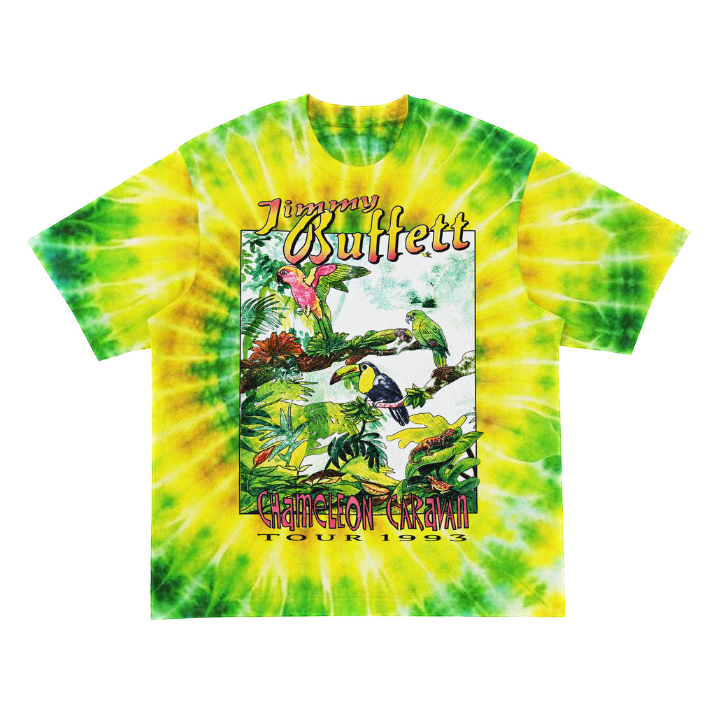 Jimmy Buffett Chameleon Caravan 1993 Tie Dye Shirt