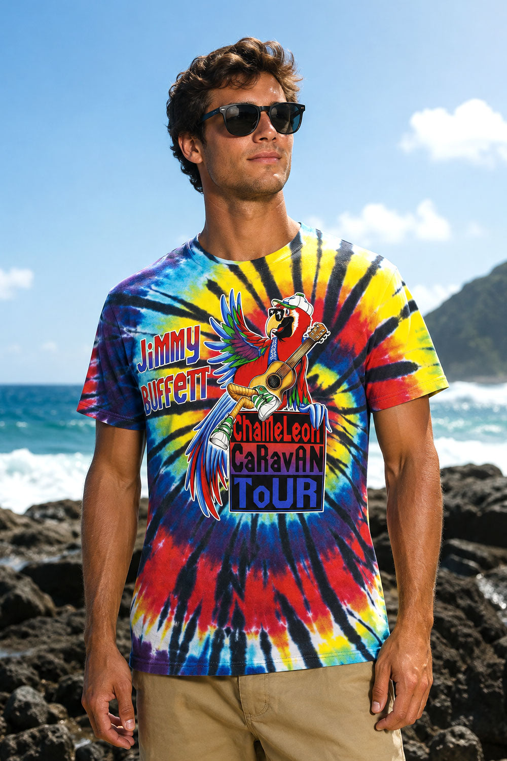 Jimmy Buffett Chameleon Caravan Tour Tie Dye Tee