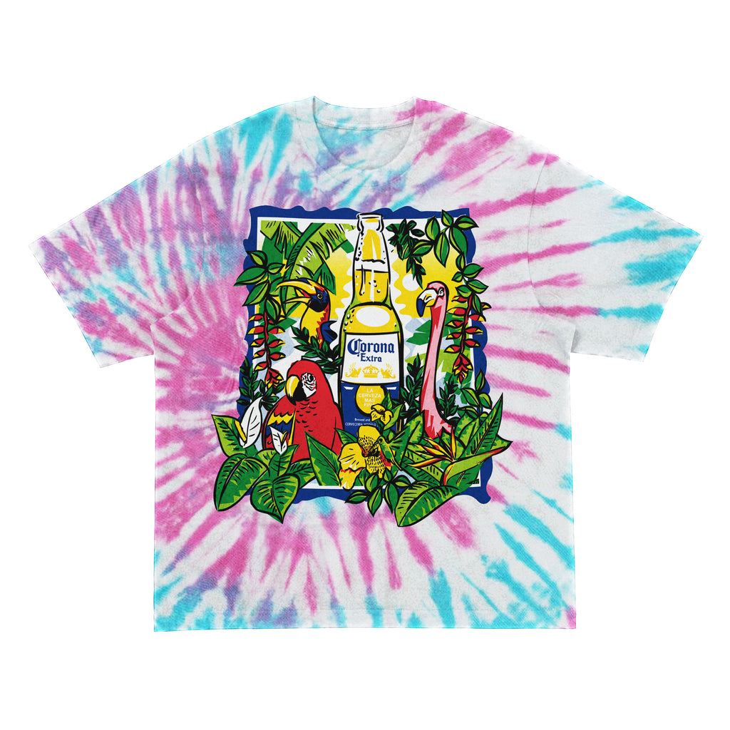 Jimmy Buffett Corona Extra Tropical Tie Dye Shirt
