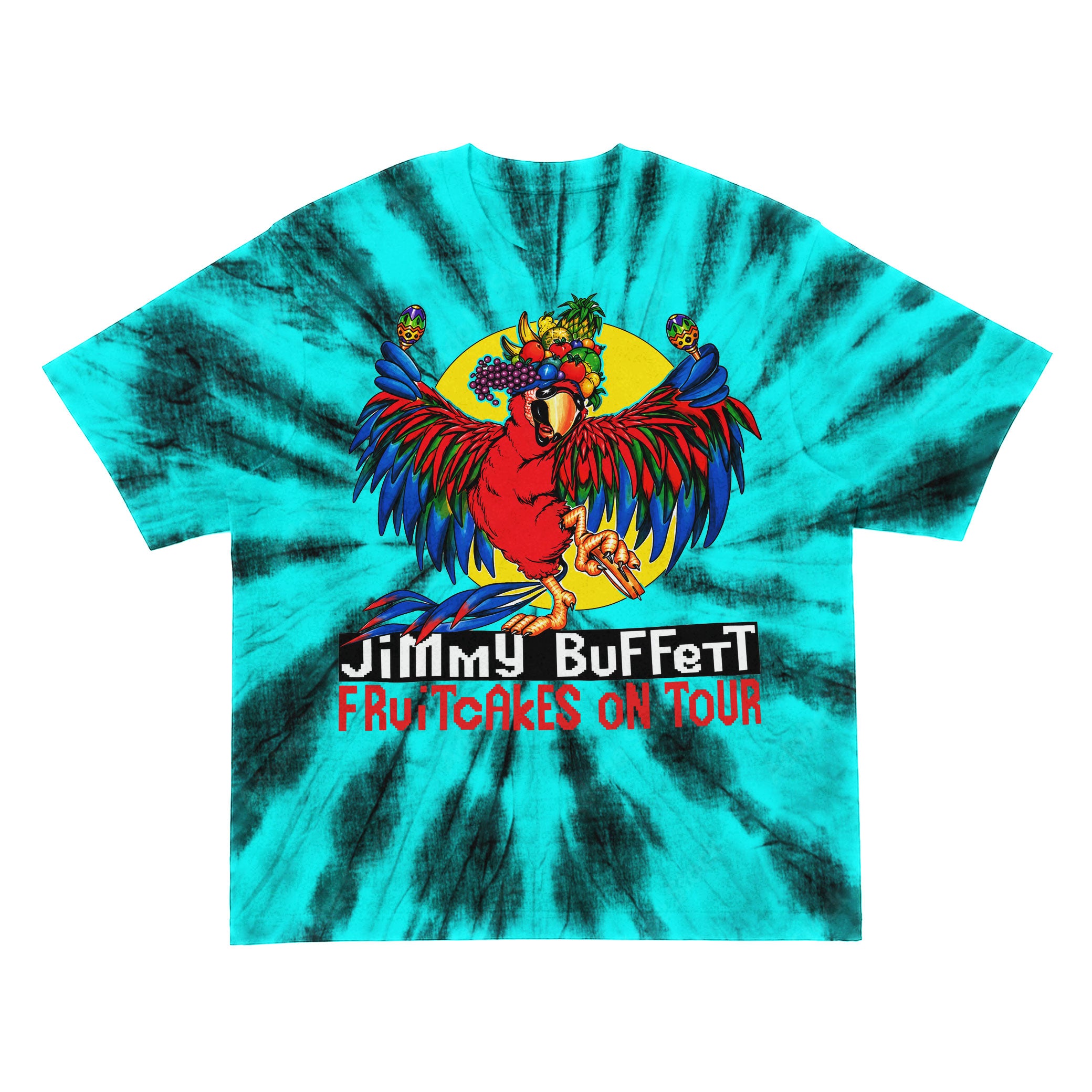 Jimmy Buffett Fruitcakes On Tour Tie Dye T-Shirt