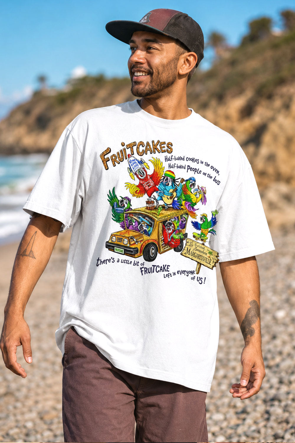 Jimmy Buffett Fruitcakes Parrots T-Shirt