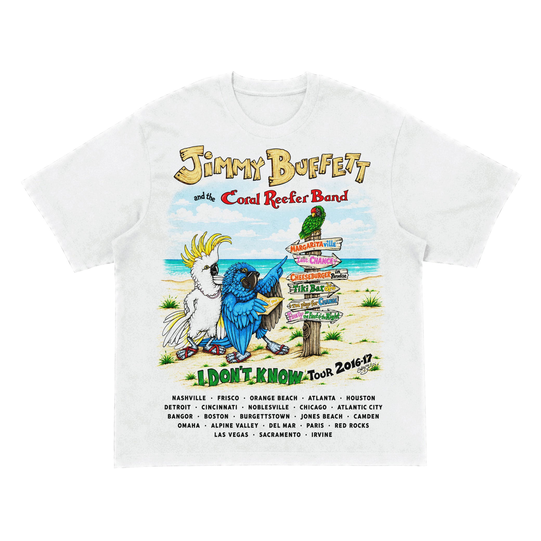 Jimmy Buffett I Don't Know Tour Shirt