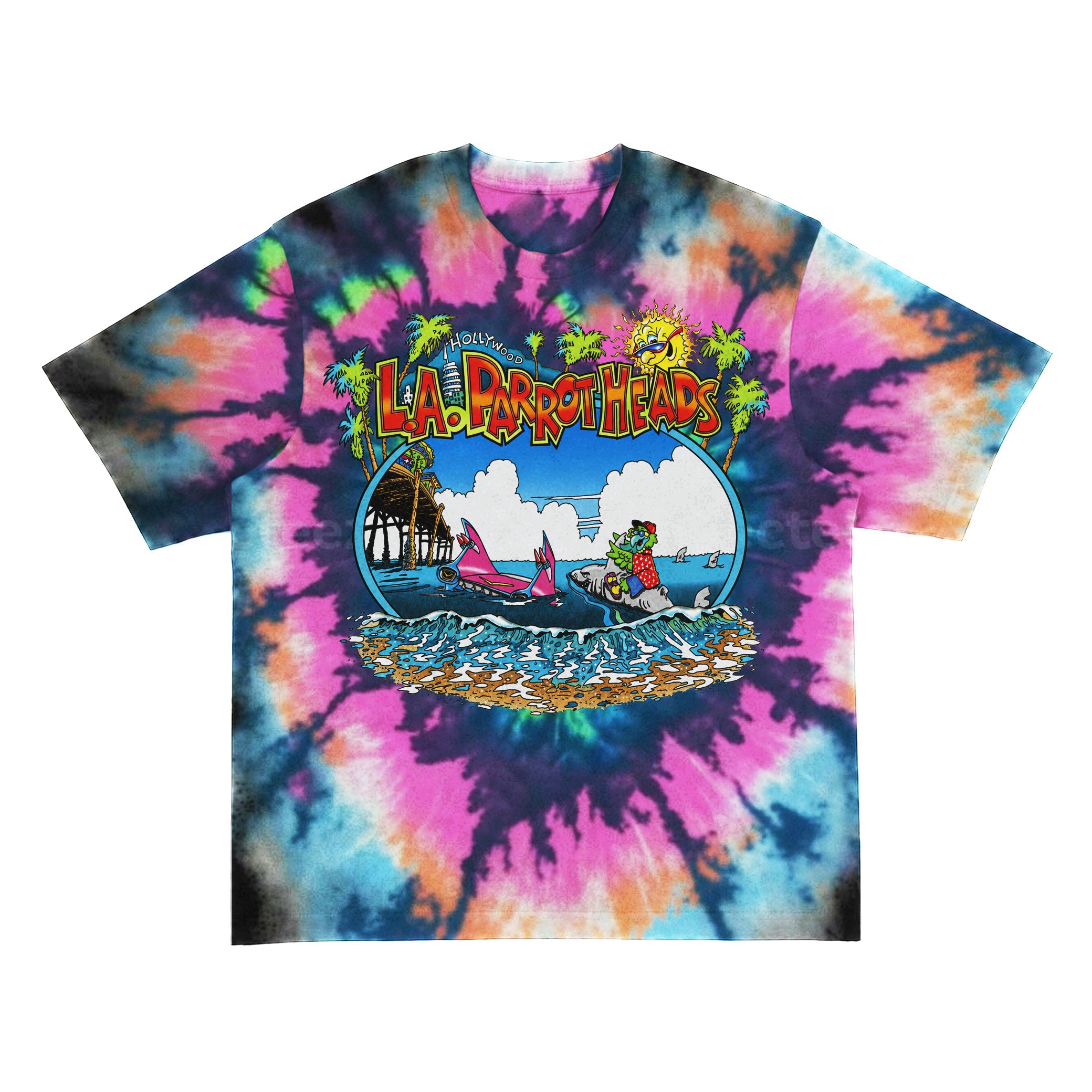Jimmy Buffett LA Parrot Heads Tie Dye T-Shirt