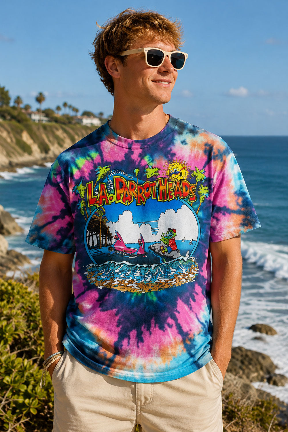 Jimmy Buffett LA Parrot Heads Tie Dye T-Shirt