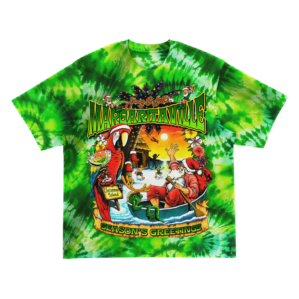 Jimmy Buffett Margaritaville Christmas Tie Dye Shirt