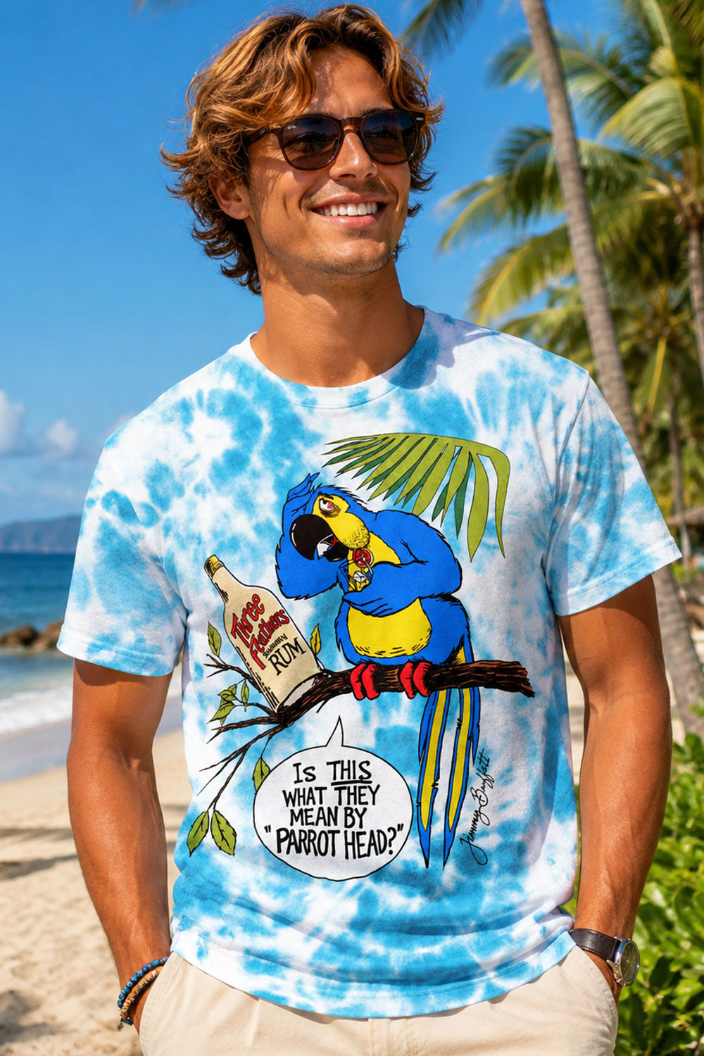 Jimmy Buffett Parrot Head Tie Dye T-Shirt