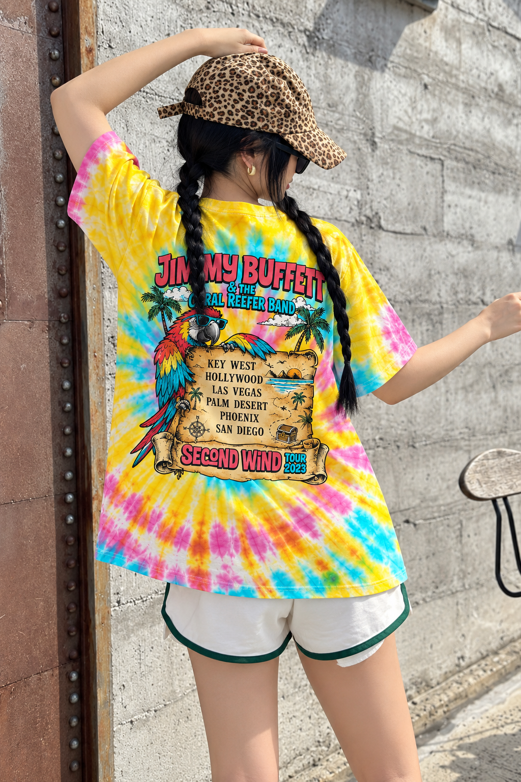 Jimmy Buffett Second Wind Tour 2023 Tie Dye Shirt