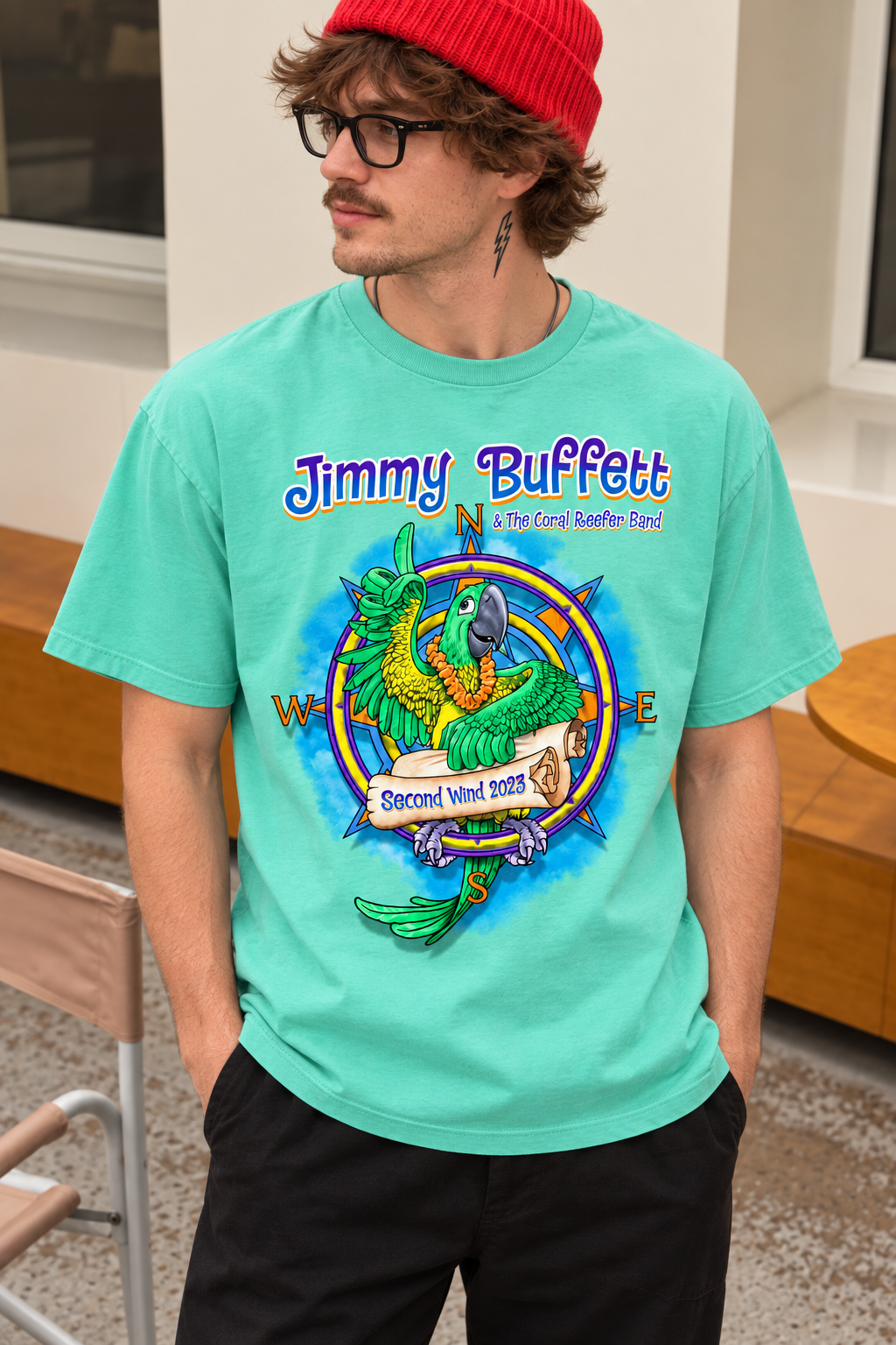 Jimmy Buffett Tour 2023 Map T-Shirt