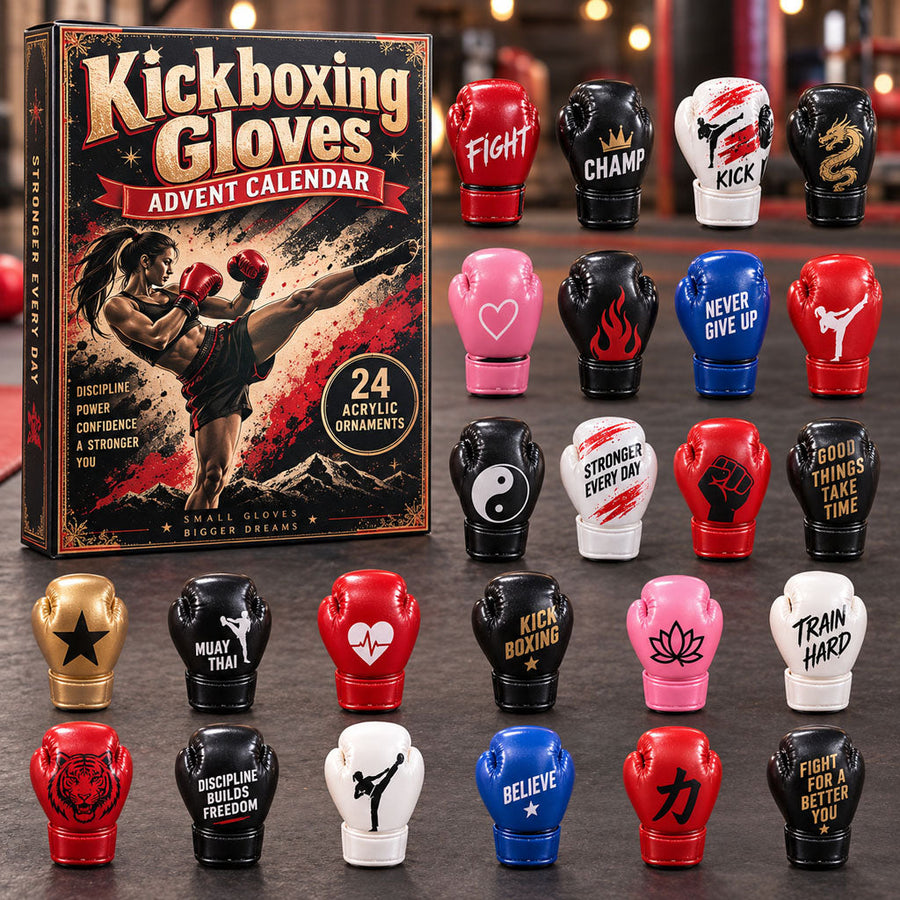 Kickboxing Gloves 24-Day Acrylic Ornament Advent Calendar 2026