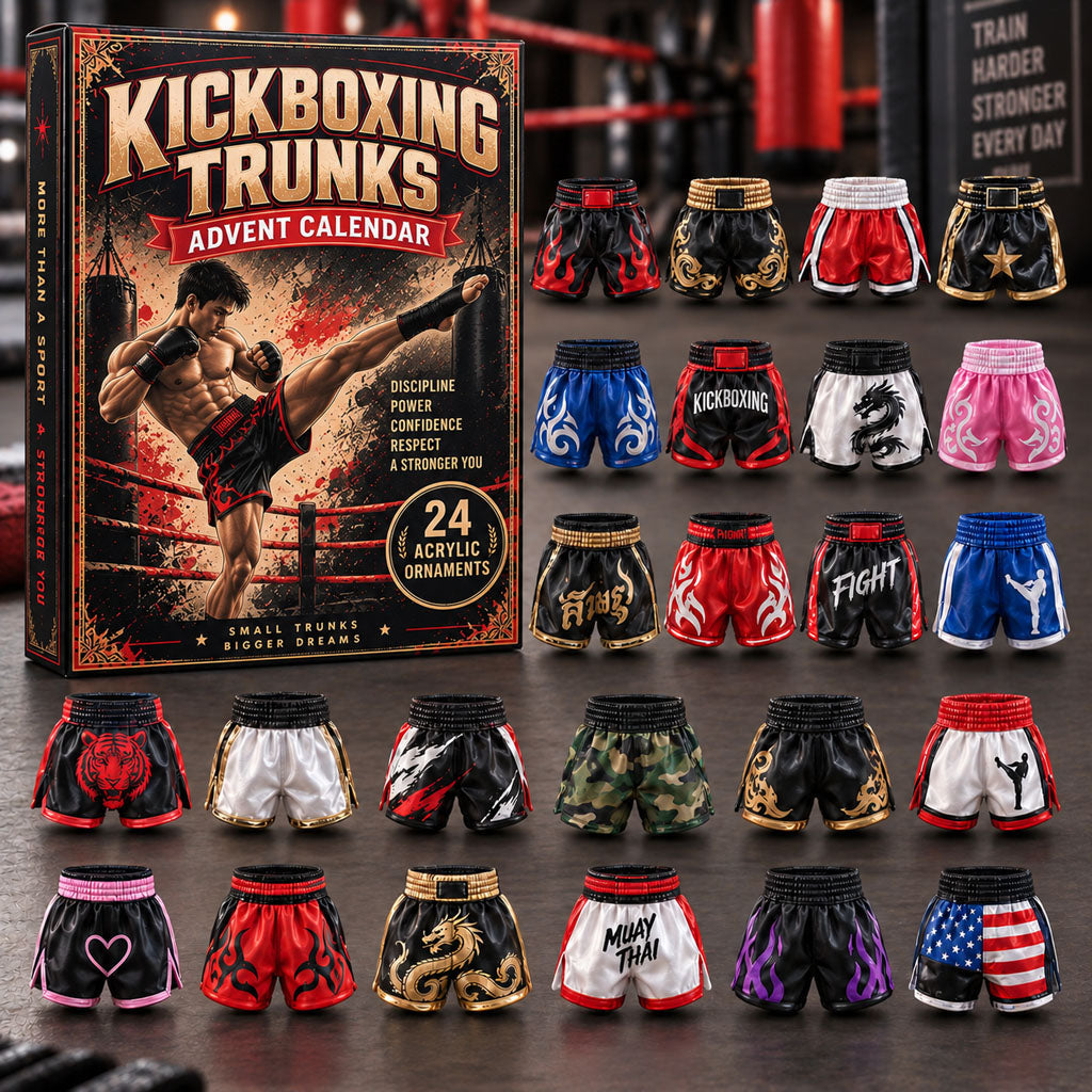 Kickboxing Trunks 24-Day Acrylic Ornament Advent Calendar