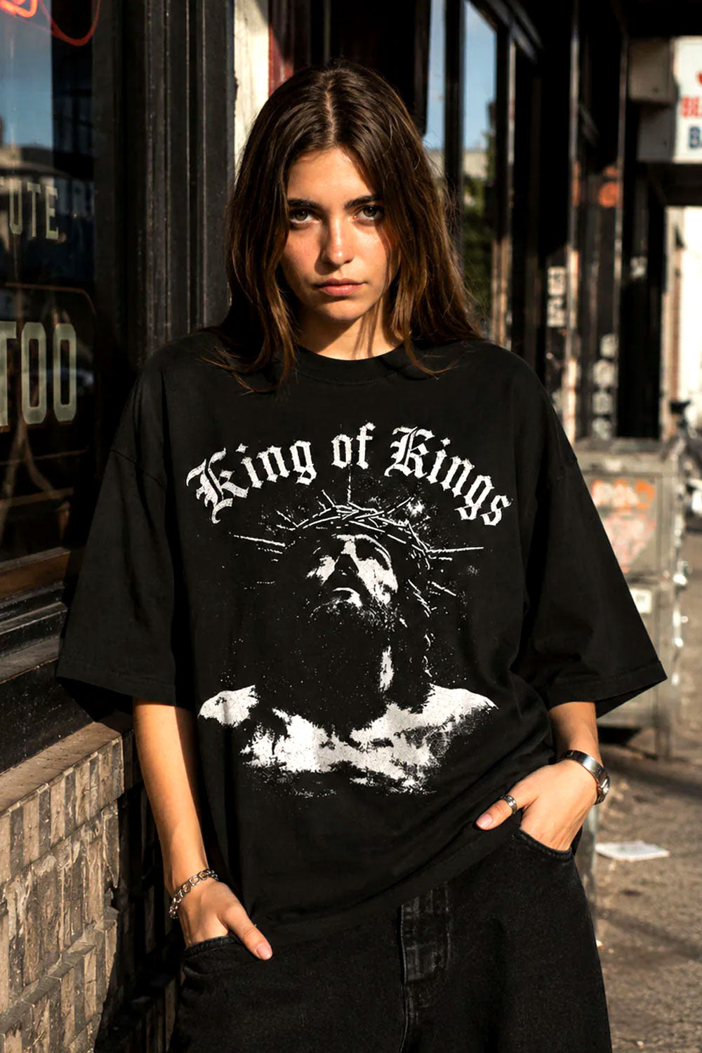 King of Kings Black Graphic T-Shirt