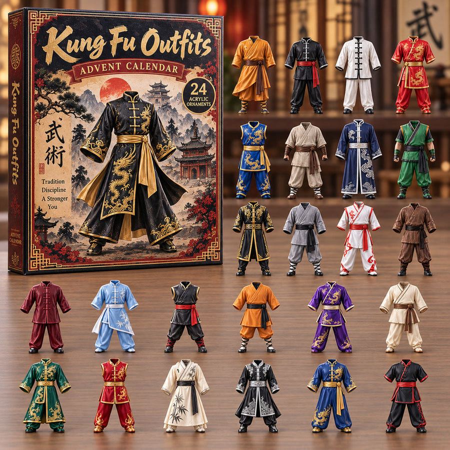 Kung Fu Outfits 24-Day Acrylic Ornament Advent Calendar 2026