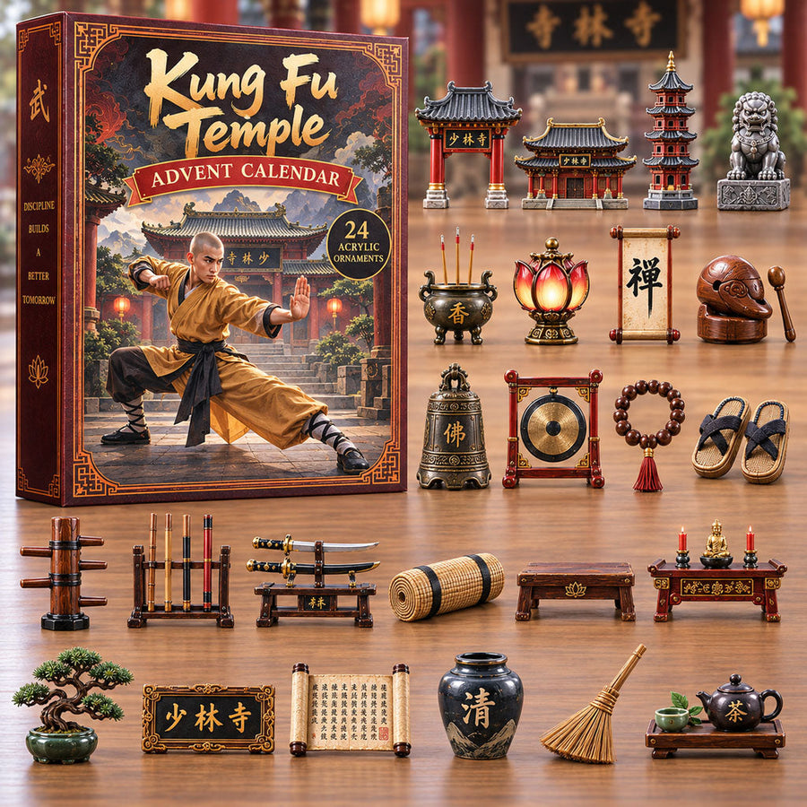 Kung Fu Temple 24-Day Acrylic Ornament Advent Calendar 2026