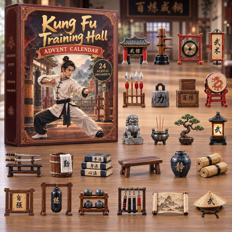 Kung Fu Training Hall 24-Day Acrylic Ornament Advent Calendar 2026
