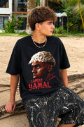 Lamine Yamal Portrait Graphic Streetwear T-Shirt