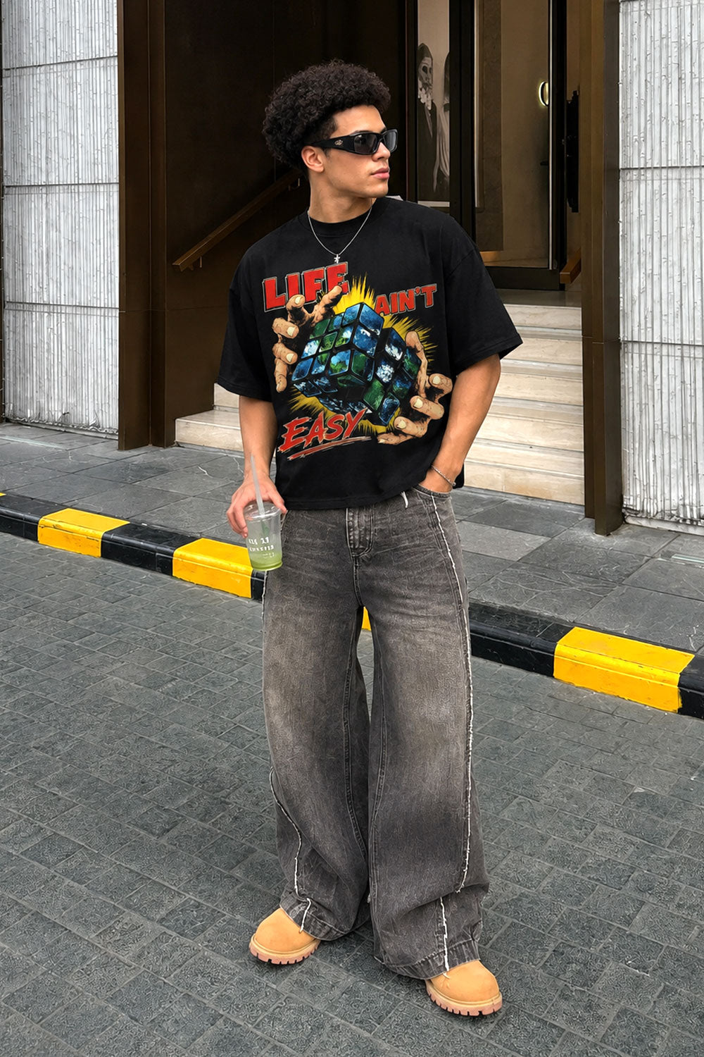 Life Ain’t Easy Rubik’s Earth Graphic Tee