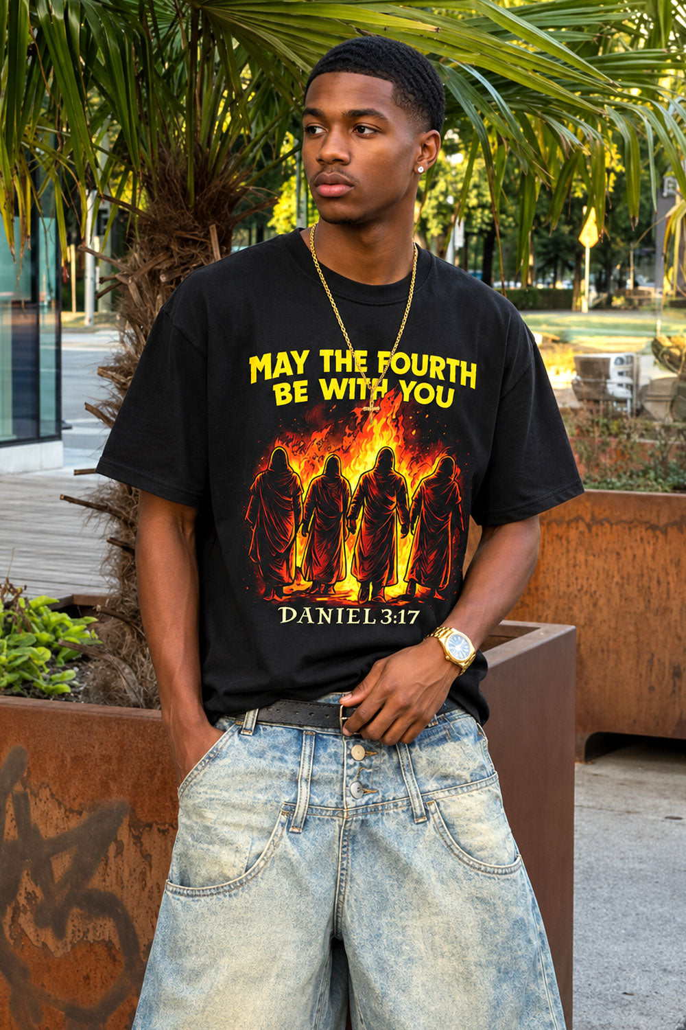 May the Fourth Be With You Daniel 3:17 Tee