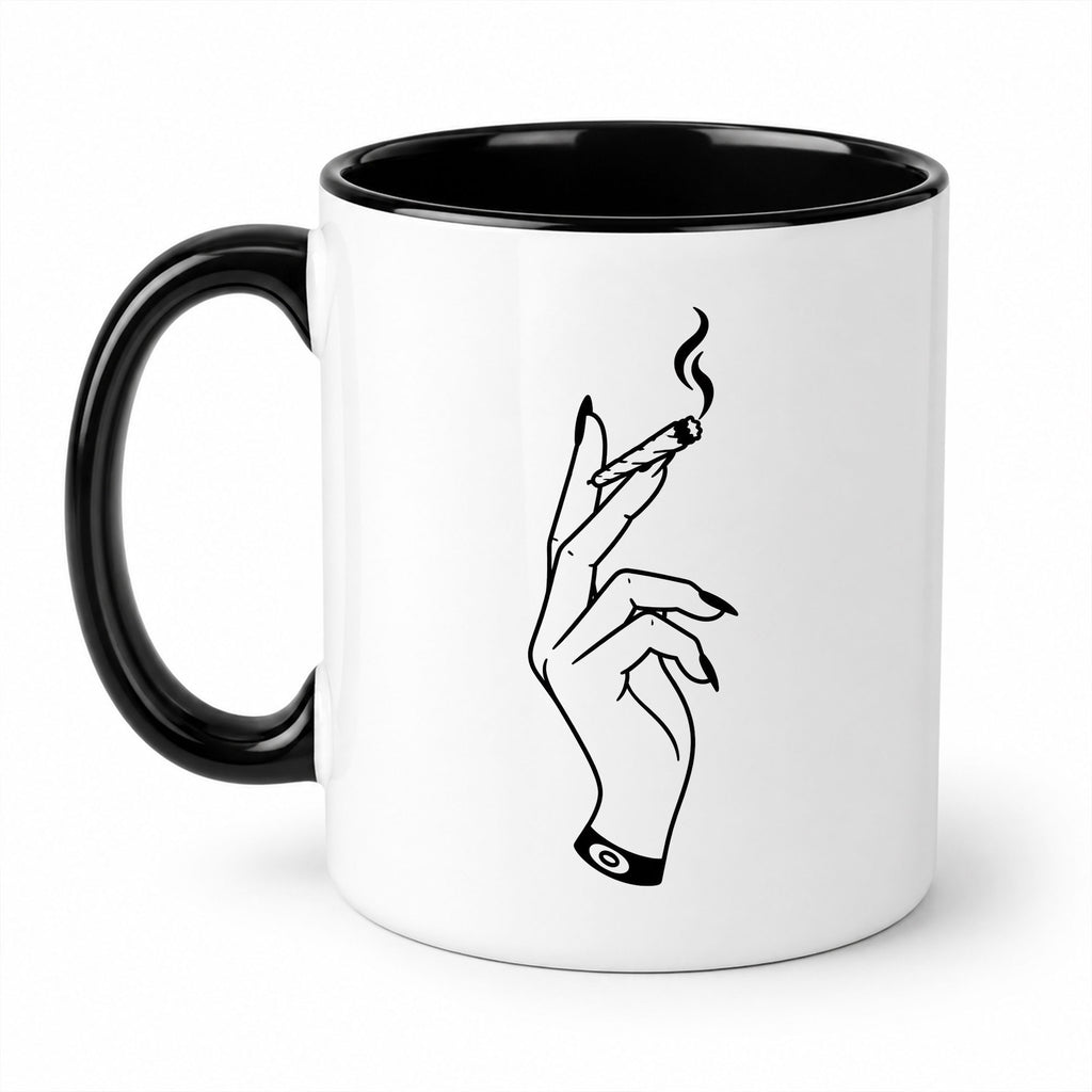 Elegant Hand Holding Joint Ceramic Coffee Mug